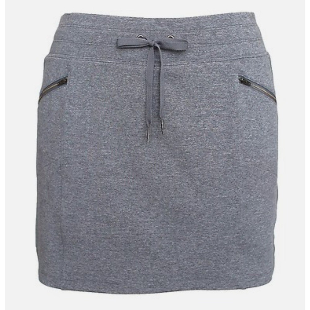 Tangerine Women's Soft Active Stretch Skort Size XL Gray Heather Zip Pockets $60